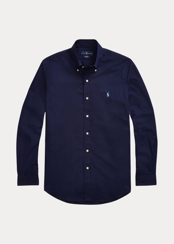 Camisa Polo Ralph Lauren Hombre Azul Marino - Poplin - CYISB1465